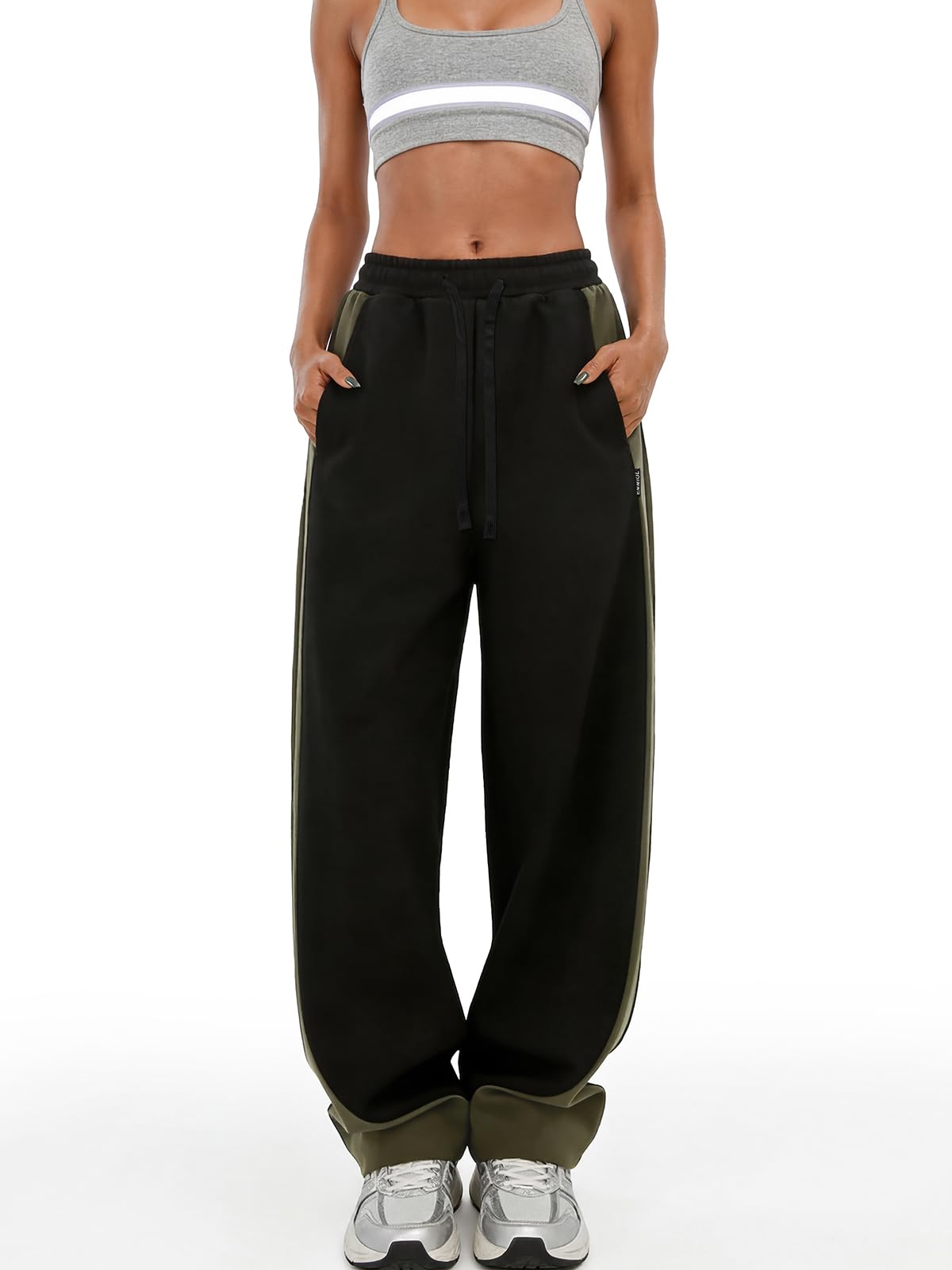 EMMIOLA 2026 Y2K High Waist Barrel Wide Leg Baggy Lounge Pants with Pockets