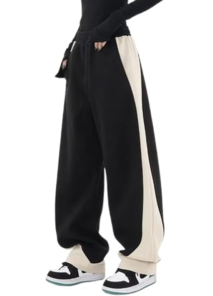 EMMIOLA 2026 Y2K High Waist Barrel Wide Leg Baggy Lounge Pants with Pockets